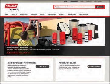 Quick Reference Guide to Baldwin Filters Website .